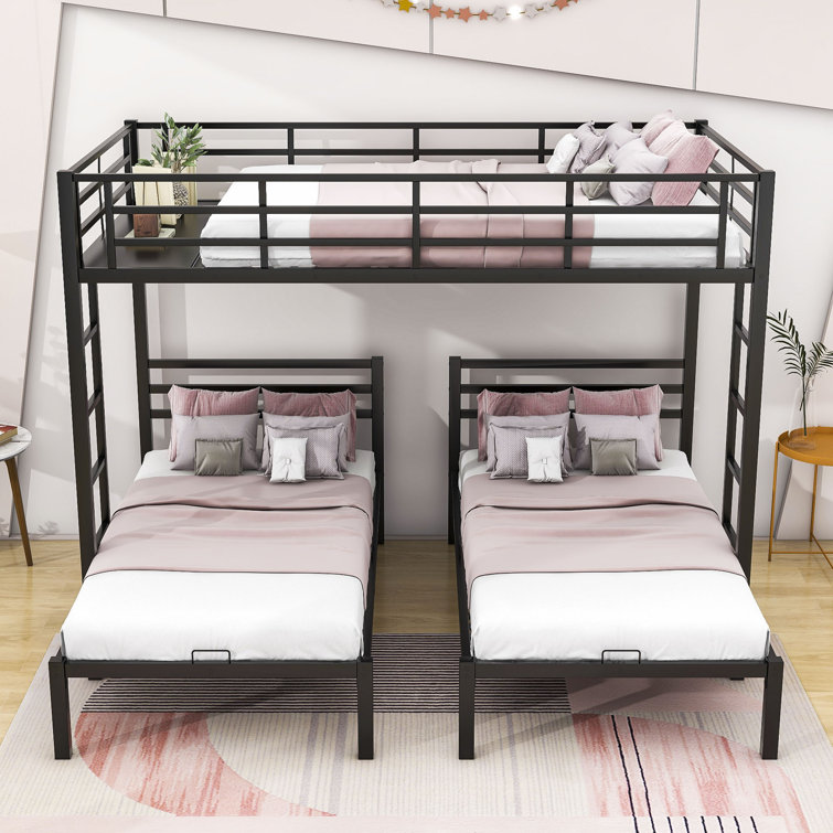 L shaped bunk 2024 beds with desk